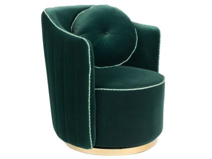 Zelené sametové lounge křeslo Bold Monkey Sassy Granny
