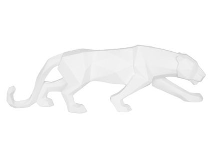 Bílá dekorativní soška Origami Panter