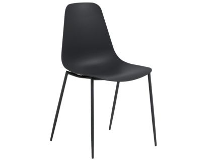 Černá plastová jídelní židle Kave Home Whatts