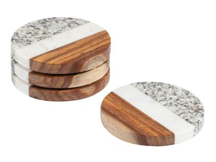 Set čtyř pestrobarevných podtácků Kave Home Cataleg