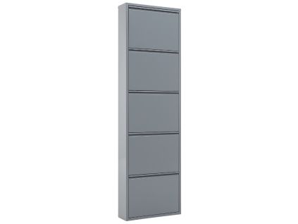 Šedý kovový botník Kave Home Ode 169 cm