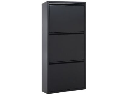 Grafitově šedý kovový botník Kave Home Ode 103 cm
