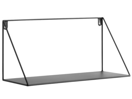 Černá kovová nástěnná police Kave Home Teg 40 cm