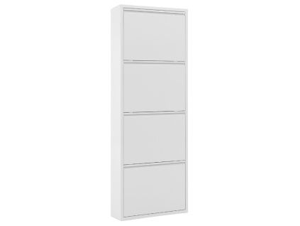 Bílý kovový botník Kave Home Ode 136 cm