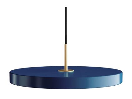 Petrolejově modré kovové závěsné světlo Asteria Ø 43 cm