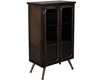 Černá kovová vintage skříň DUTCHBONE Denza 60 x 35 cm