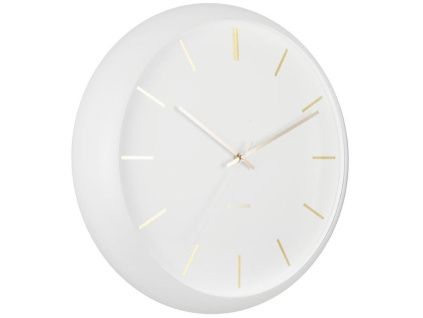 Bílo-zlaté nástěnné hodiny Belene Ø 40 cm