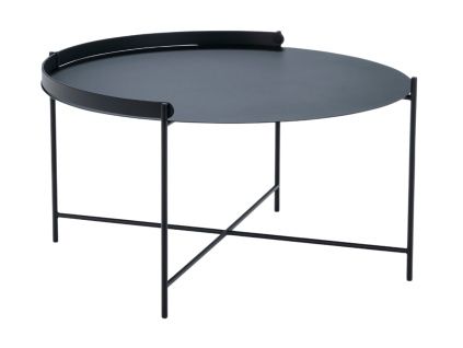 Černý kovový konferenční stolek HOUE Edge 76 cm