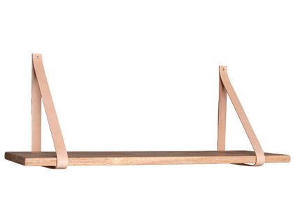Přírodní dřevěná police Forno 80 x 20 cm