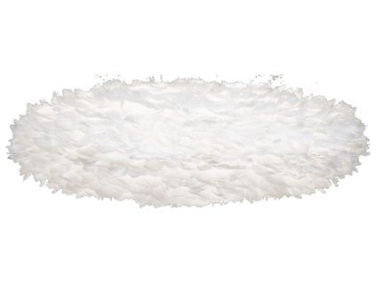 Bílé závěsné světlo Eos Esther Medium z pravých husích per 60 cm