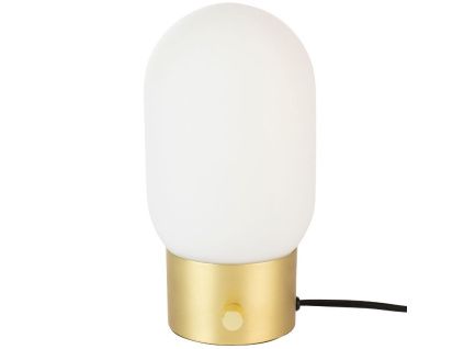 Bílo zlatá skleněná stolní lampa ZUIVER URBAN