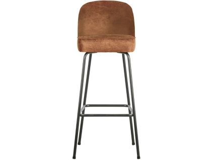 Koňakově hnědá koženková barová židle Tergi 79 cm