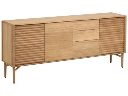 Dubová komoda Kave Home Lenon 200 x 45 cm
