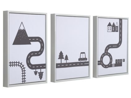 Set tří obrázků Kave Home Nisi 30 x 42 cm