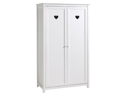 Bílá dřevěná dětská skříň Vipack Amori 110 x 57 cm