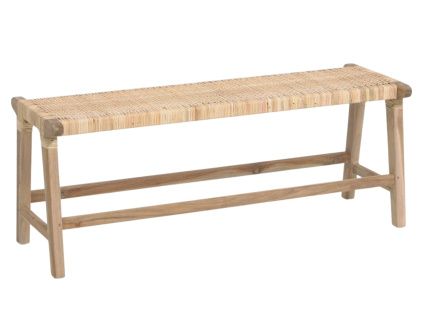 Ratanová lavice Kave Home Beida 120 cm