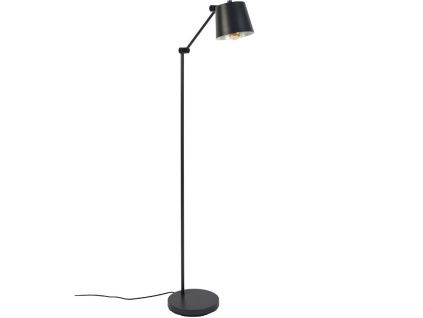Černá kovová stojací lampa WLL HAJO 124 cm