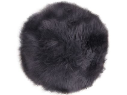 Šedý podsedák Lenny 35 cm z ovčí kůže