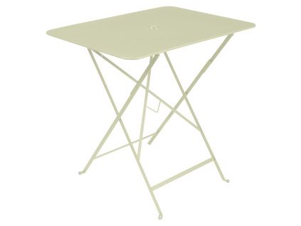 Světle zelený kovový skládací stůl Fermob Bistro 57 x 77 cm