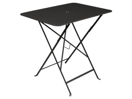 Černý kovový skládací stůl Fermob Bistro 57 x 77 cm