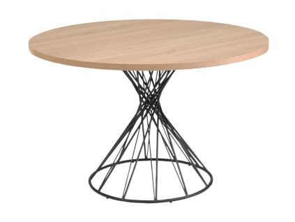Kulatý jídelní stůl Kave Home Niut 120 cm v dubovém dekoru