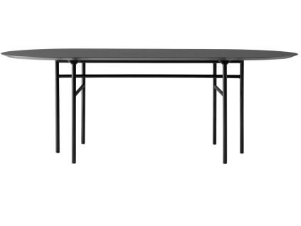 Černý dubový jídelní stůl AUDO SNAREGADE 210 x 95 cm