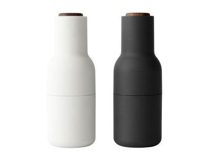 Set dvou bílo černých silikonových mlýnků na sůl a pepř AUDO GRINDER I. 20,5 cm