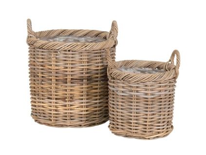 Set dvou ratanových úložných košů Gilon 40/30 cm