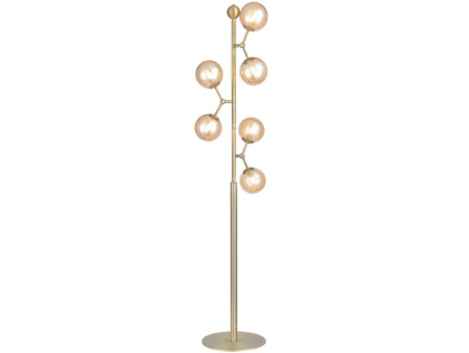 Skleněná stojací lampa Atom 155 cm