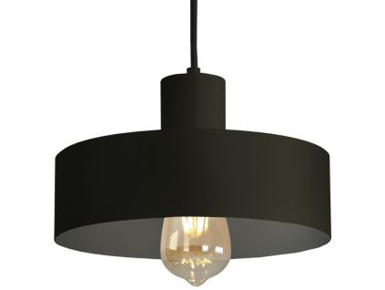Černé kovové závěsné světlo Mayen 25 cm