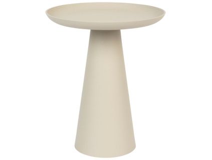 Béžový kovový odkládací stolek WLL RINGAR 34,5 cm