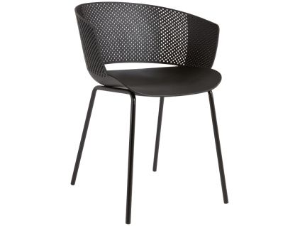Černá plastová zahradní židle Kave Home Yeray