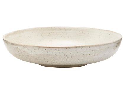 Bílý kameninový hluboký talíř Pion 19 cm