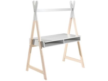 Bílý lakovaný psací stůl Vipack Kiddy 110 x 60 cm