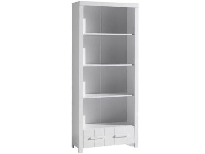 Bílá lakovaná knihovna Vipack Erik 205 x 87 cm