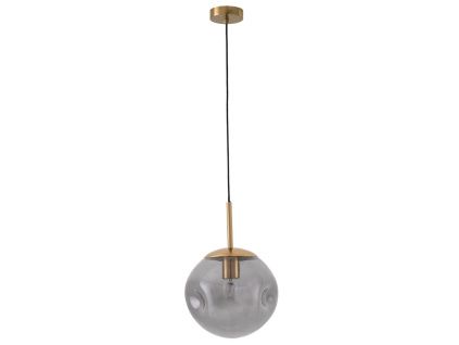 Kouřově šedé skleněné závěsné světlo Somcasa Laurin 18 cm