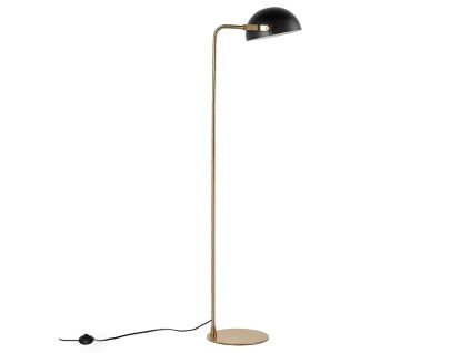 Černo-zlatá kovová stojací lampa Somcasa Godall 150 cm
