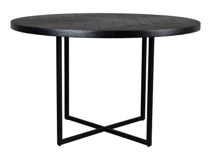 Černý dřevěný jídelní stůl DUTCHBONE Class 120 cm