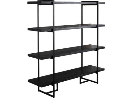 Černý dřevěný regál DUTCHBONE Class 146 x 140 cm
