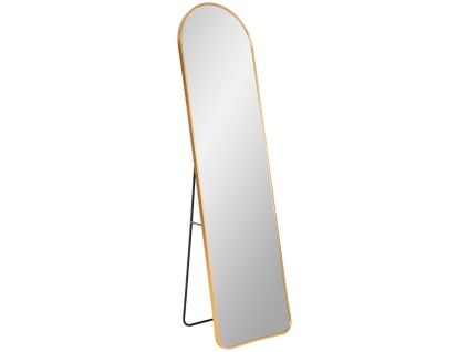 Zlaté kovové stojací zrcadlo Zahrah 150 cm