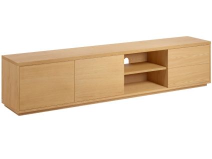Dubový TV stolek Kave Home Abilen 200 x 36 cm