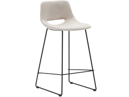 Béžová látková barová židle Kave Home Zahara 65 cm