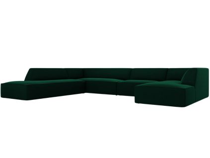 Sametová rohová pohovka Ruby 366 cm, levá