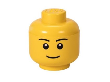 Žlutý úložný box ve tvaru hlavy LEGO® Boy 19 cm
