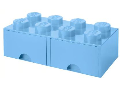 Světle modrý úložný box LEGO® Storage 25 x 50 cm