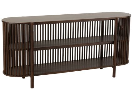 Tmavě hnědý mangový toaletní stolek J-line Gilmore 160 x 38 cm