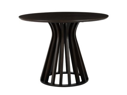 Tmavě hnědý mangový jídelní stůl J-line Kleret 110 cm