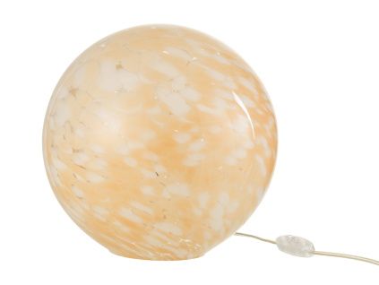 Oranžovo-bílá skleněná stolní lampa J-line Melifa 29 cm