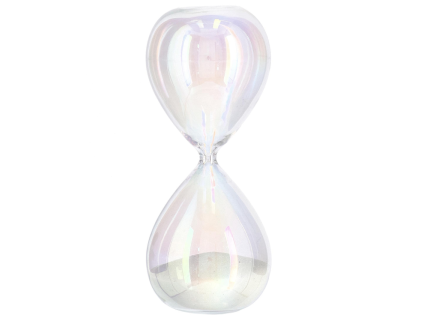 Transparentní skleněné stolní přesýpací hodiny Kronos Bizzotto 19,2 cm