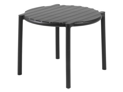 Antracitově šedý plastový zahradní odkládací stolek Doga 50 cm